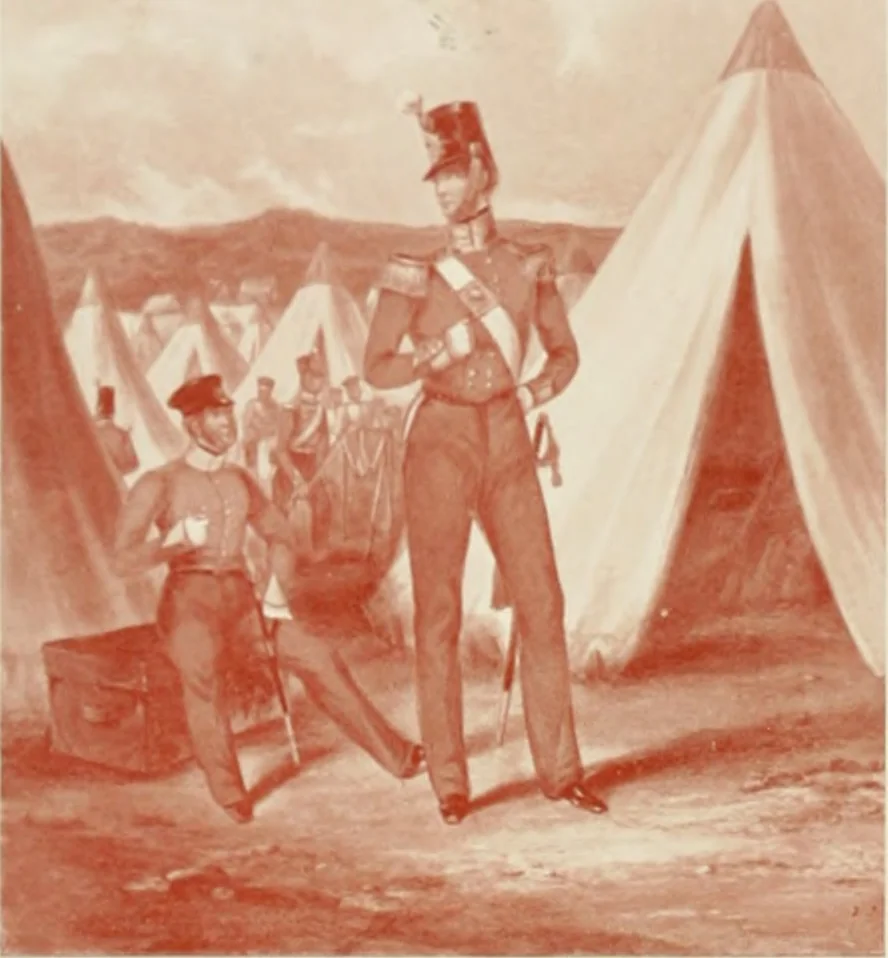An illustration from British military prints, 1909, leaf 125