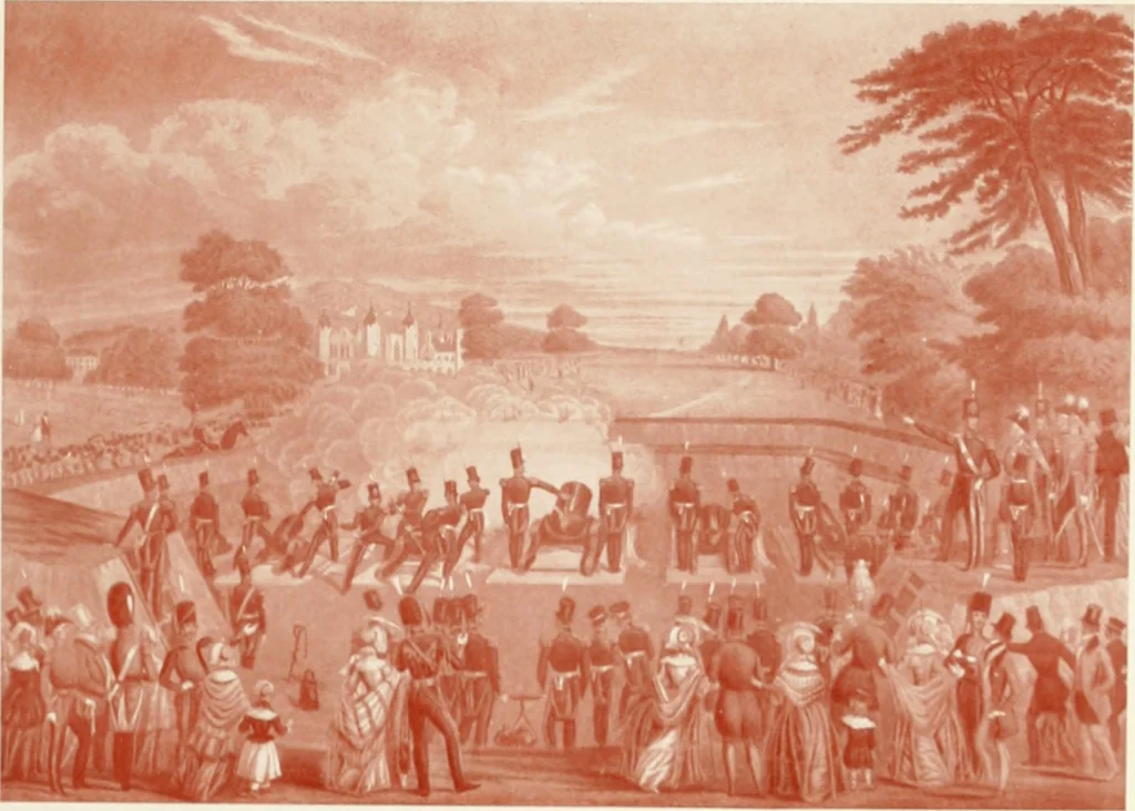 An illustration from British military prints, 1909, leaf 126