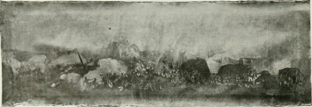 An illustration from British military prints, 1909, leaf 13
