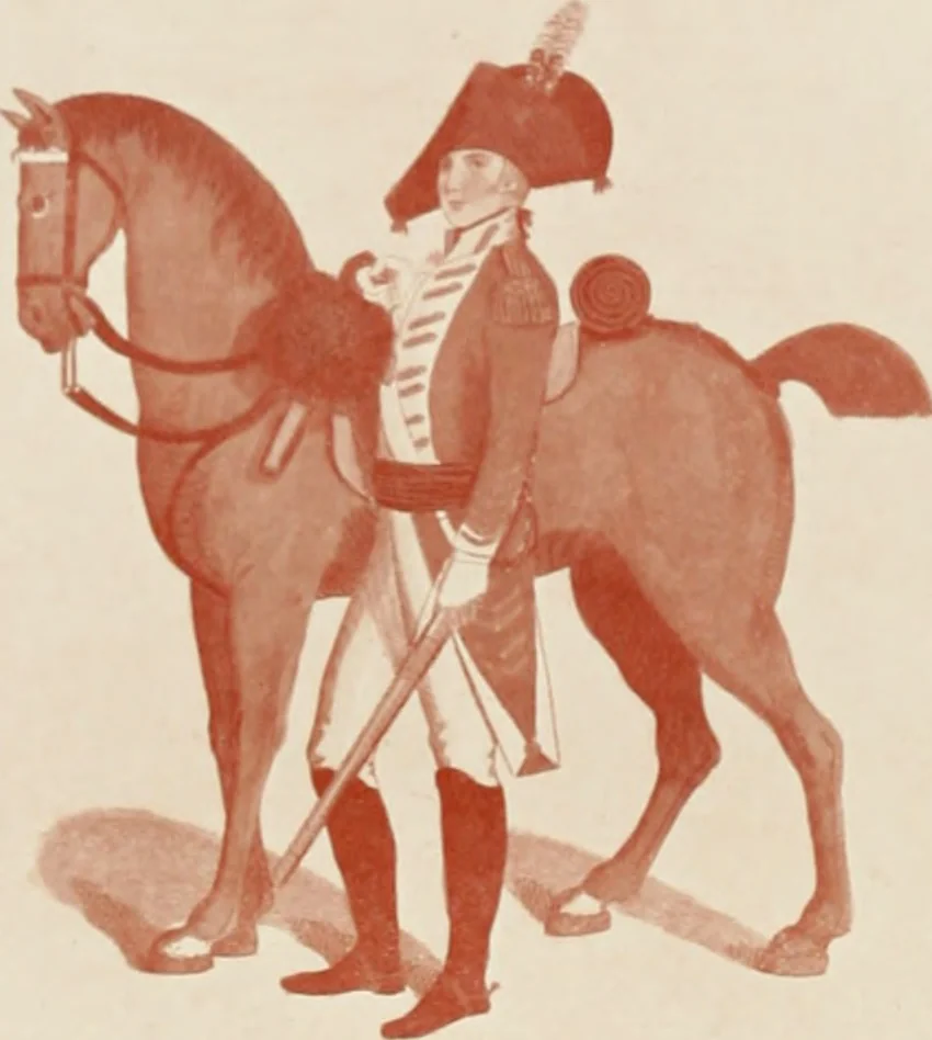 An illustration from British military prints, 1909, leaf 131