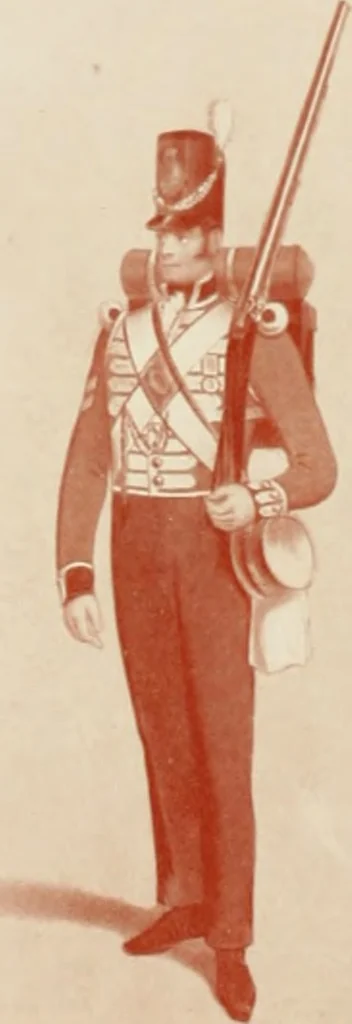 An illustration from British military prints, 1909, leaf 131