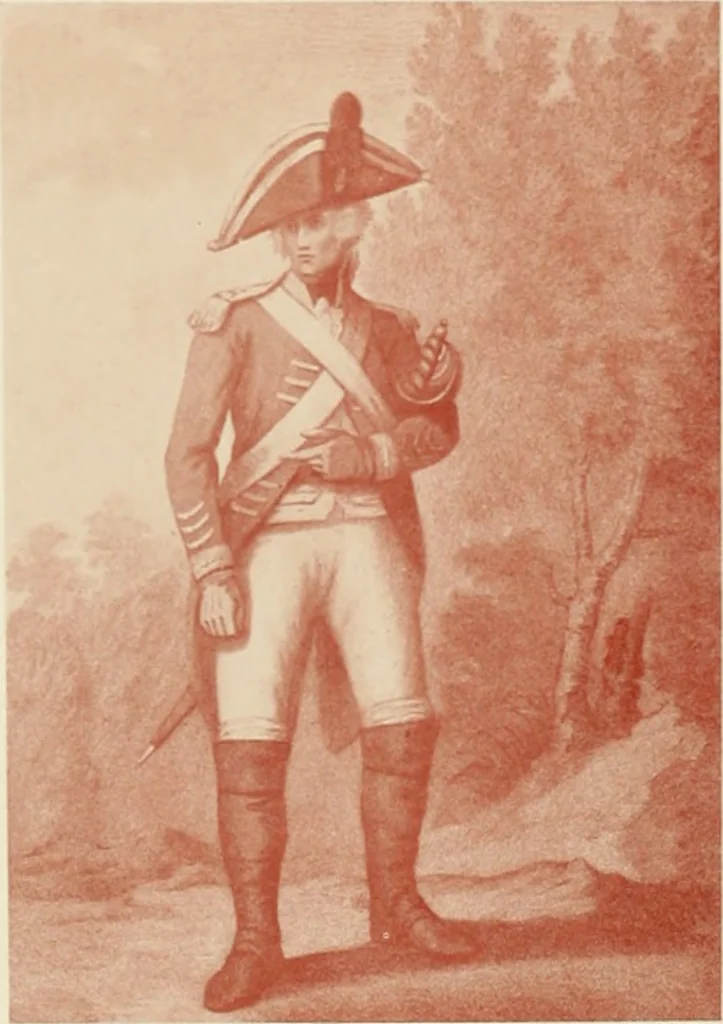 An illustration from British military prints, 1909, leaf 141