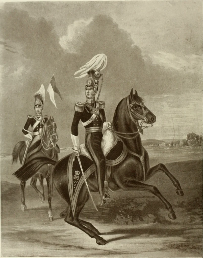 An illustration from British military prints, 1909, leaf 143