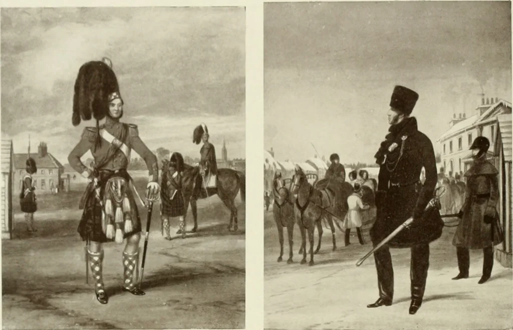 An illustration from British military prints, 1909, leaf 149