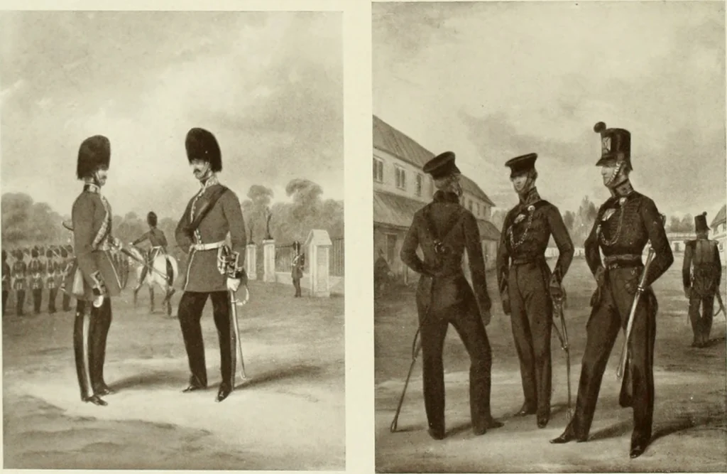 An illustration from British military prints, 1909, leaf 149