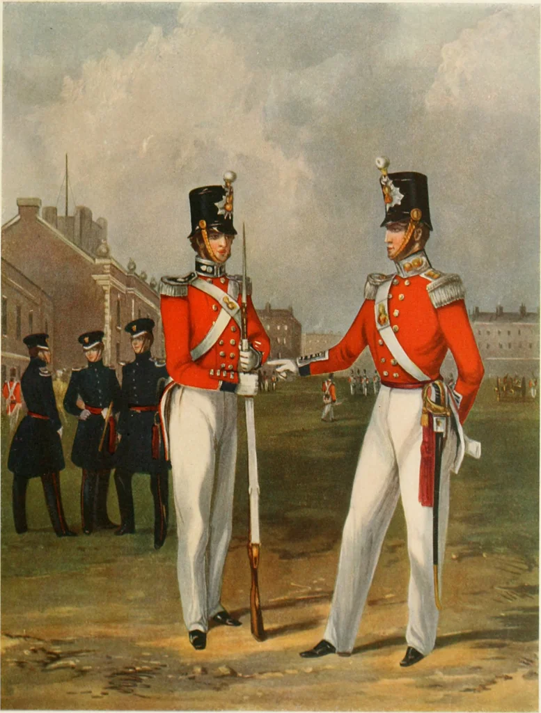 An illustration from British military prints, 1909, leaf 152