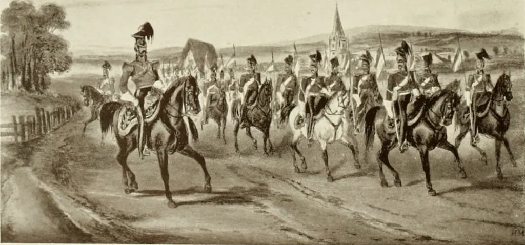 An illustration from British military prints, 1909, leaf 155