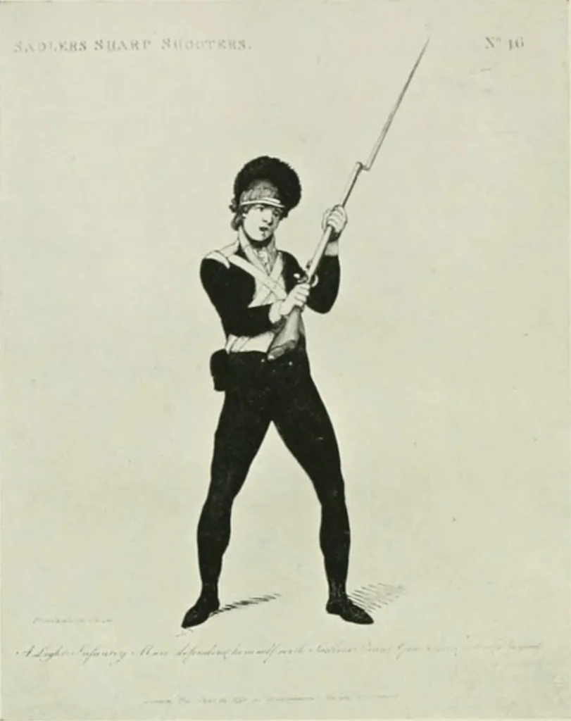 An illustration from British military prints, 1909, leaf 159