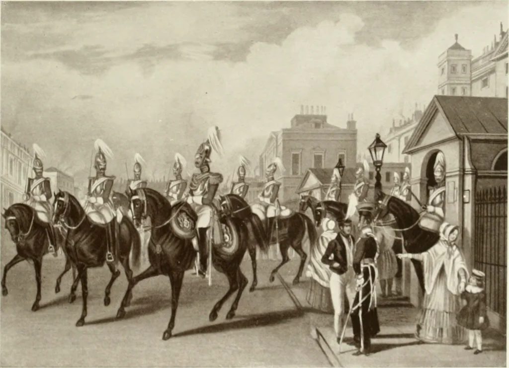 An illustration from British military prints, 1909, leaf 164
