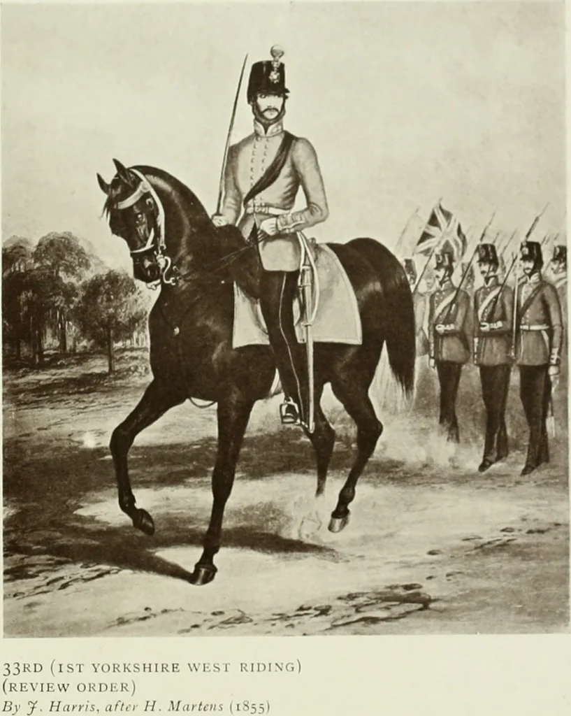 An illustration from British military prints, 1909, leaf 167