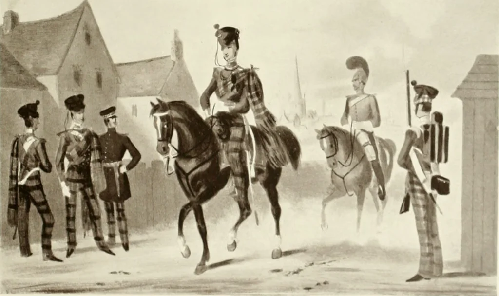 An illustration from British military prints, 1909, leaf 170