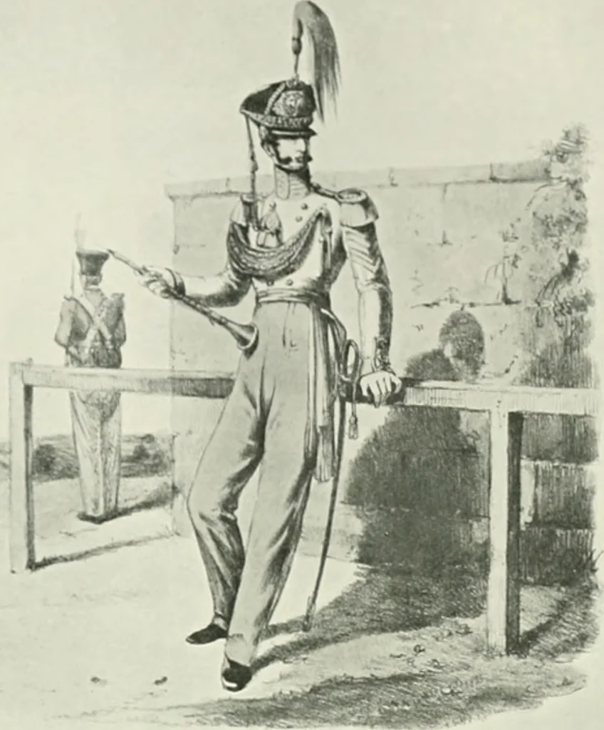 An illustration from British military prints, 1909, leaf 171