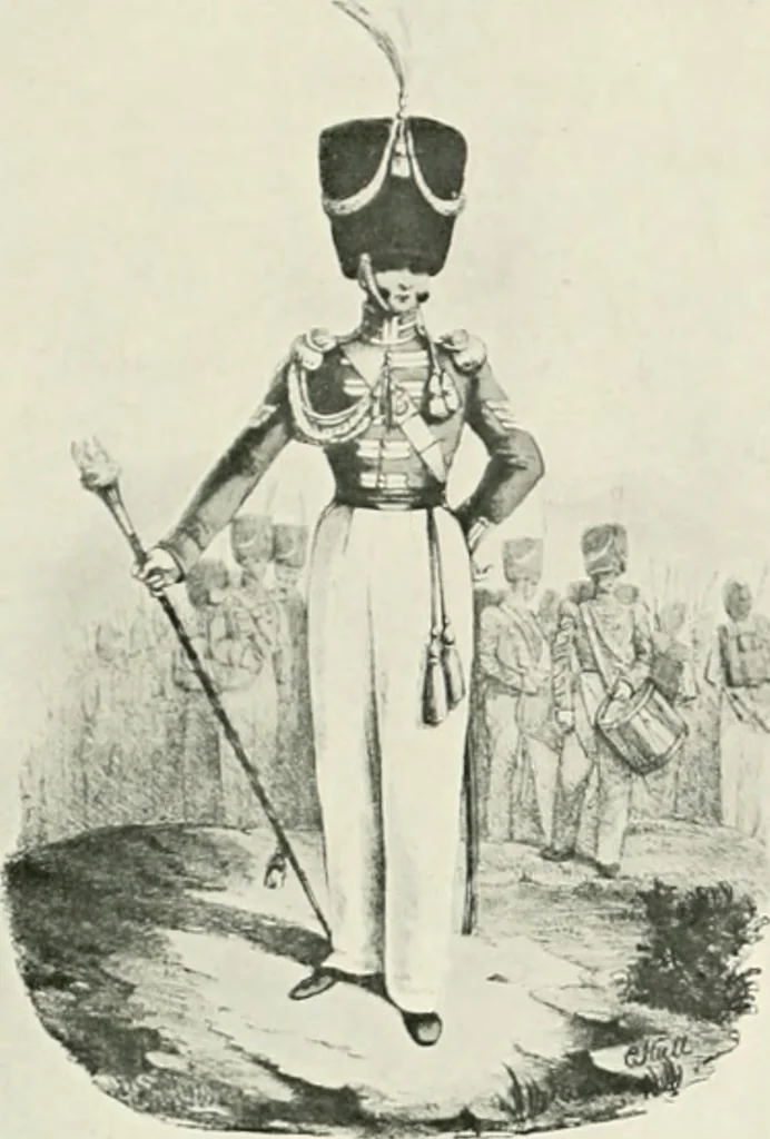 An illustration from British military prints, 1909, leaf 172