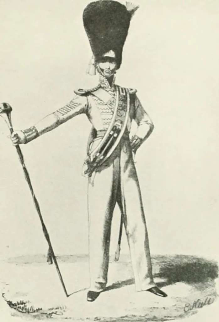 An illustration from British military prints, 1909, leaf 172