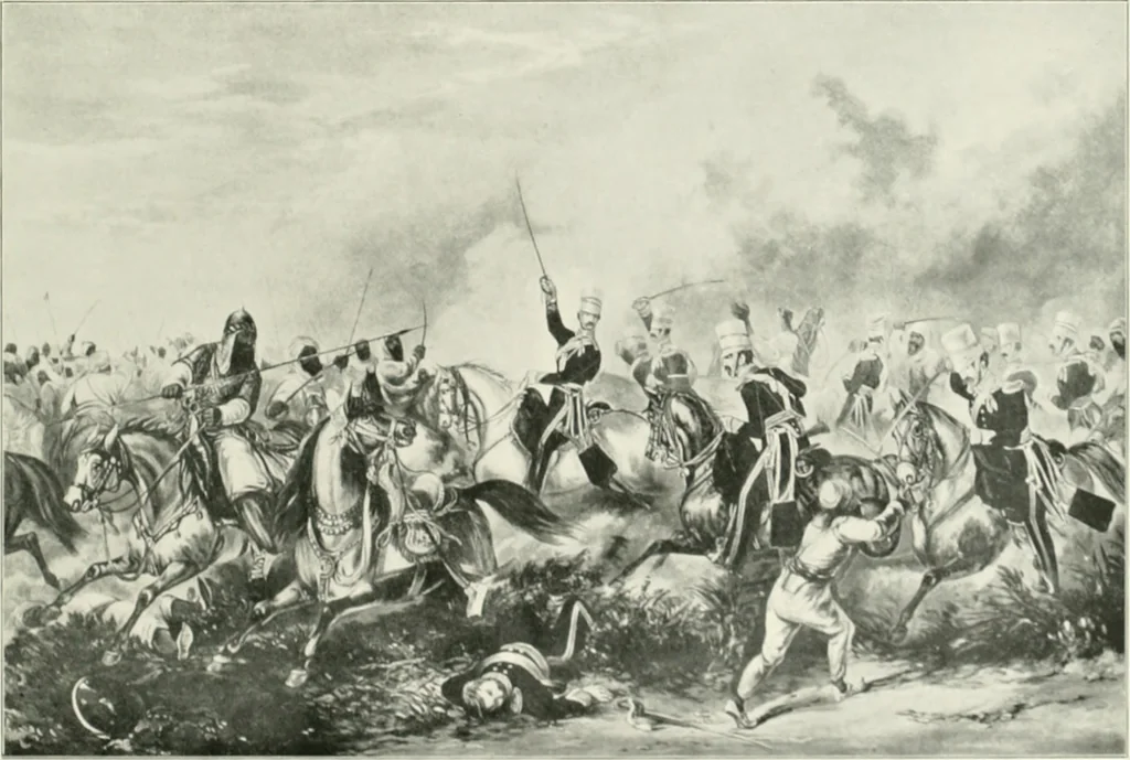 An illustration from British military prints, 1909, leaf 172
