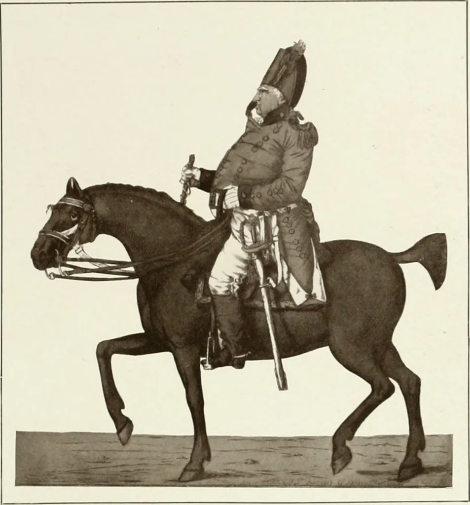 An illustration from British military prints, 1909, leaf 174
