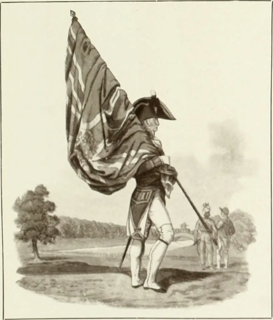 An illustration from British military prints, 1909, leaf 174