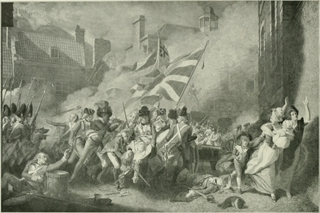 An illustration from British military prints, 1909, leaf 175