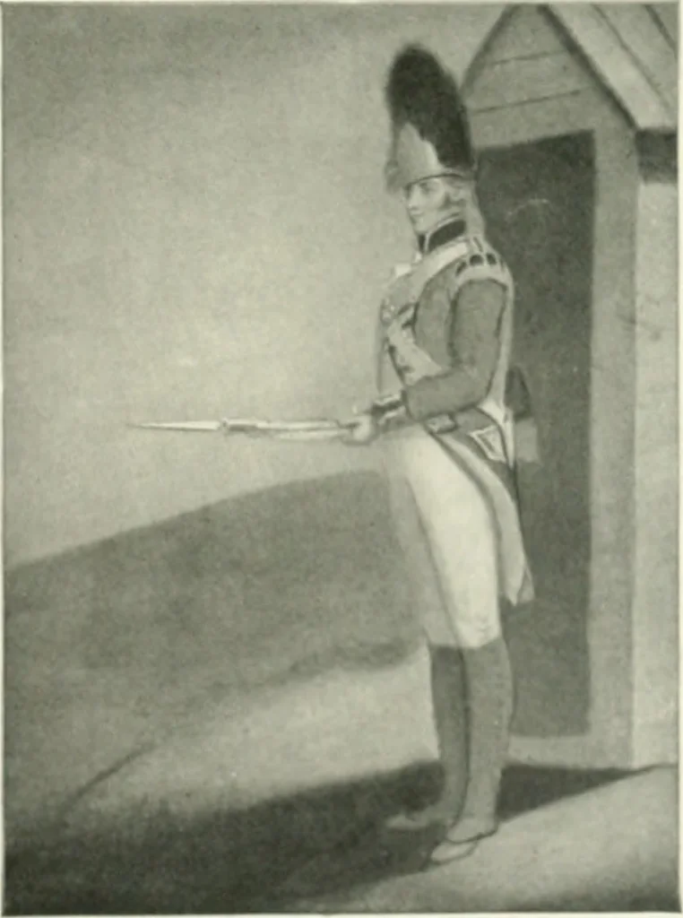 An illustration from British military prints, 1909, leaf 178