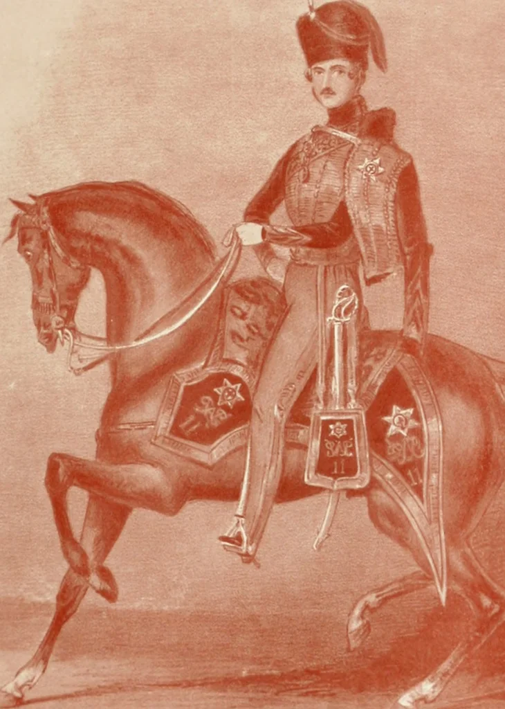 An illustration from British military prints, 1909, leaf 180