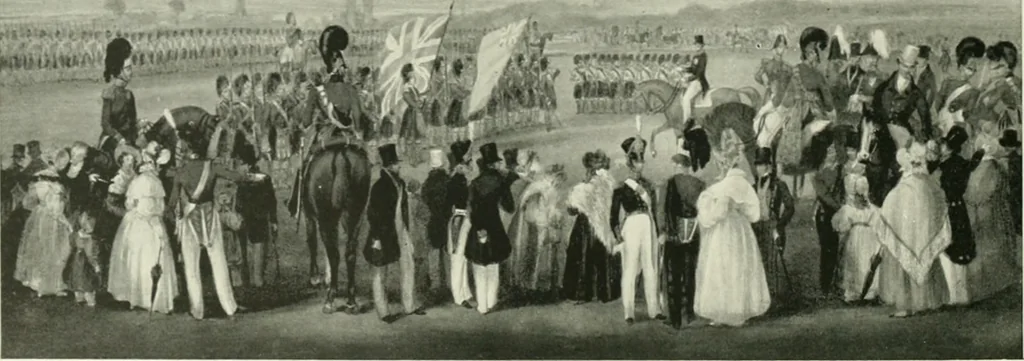 An illustration from British military prints, 1909, leaf 187