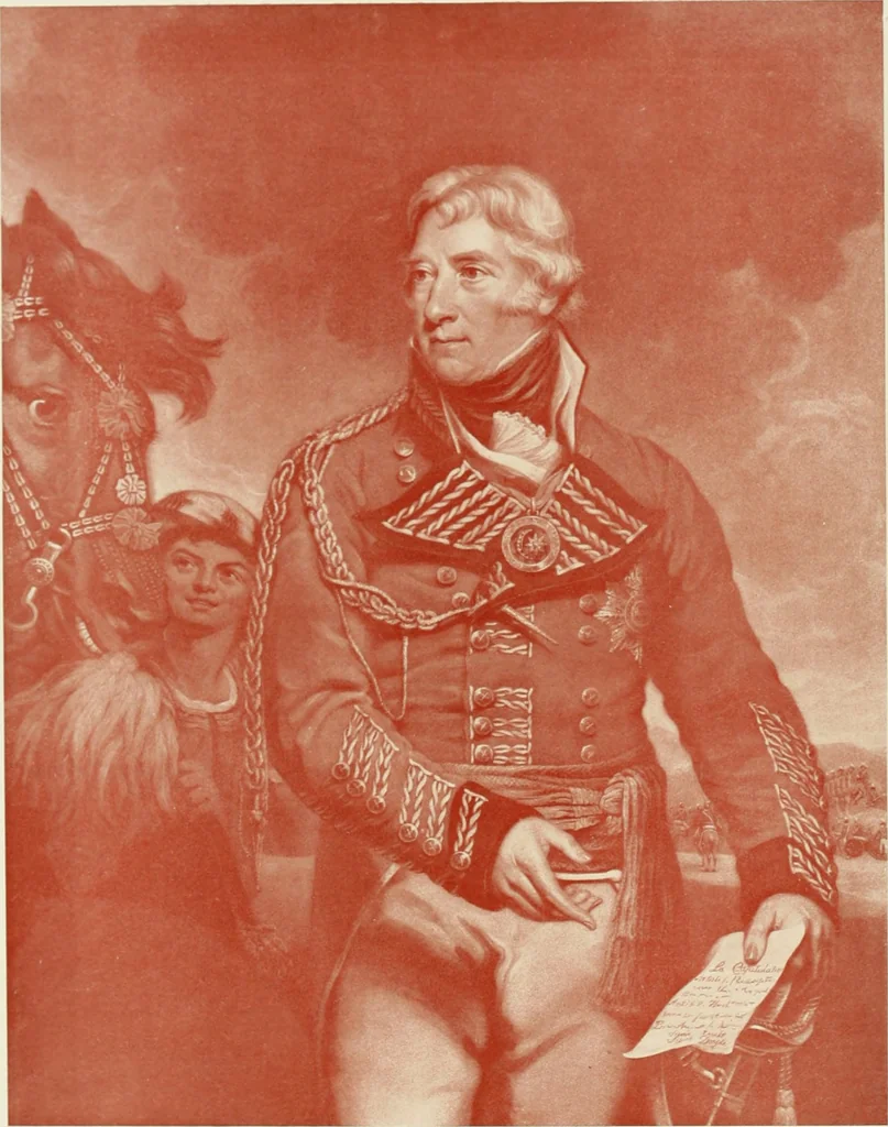 An illustration from British military prints, 1909, leaf 189