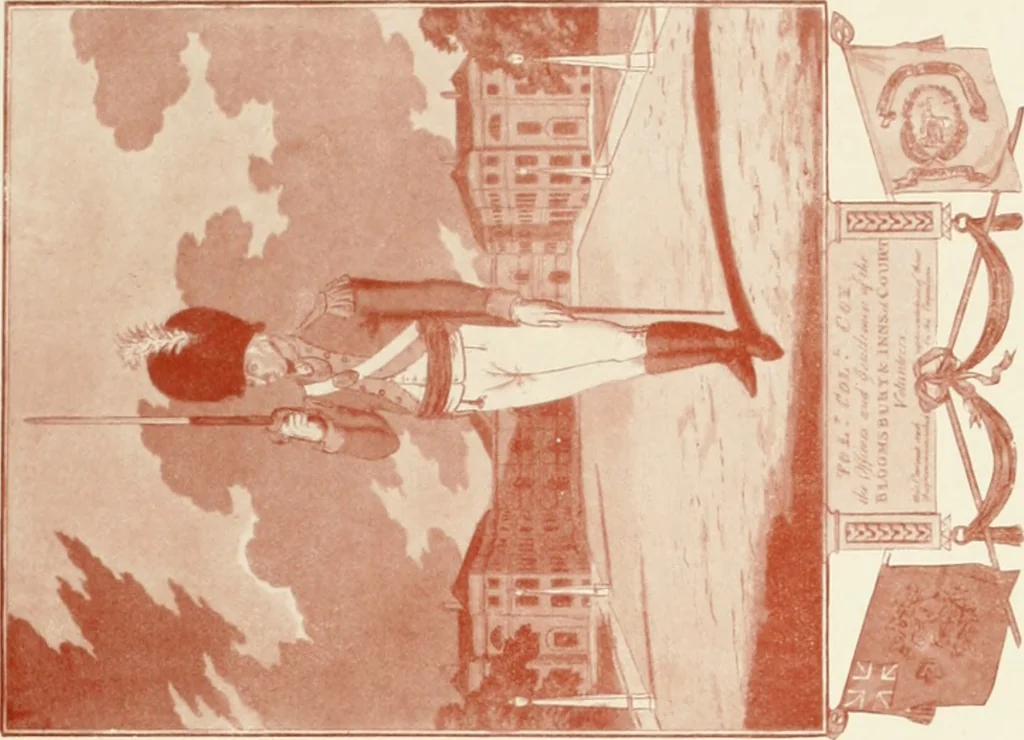An illustration from British military prints, 1909, leaf 190
