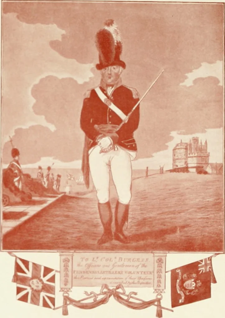 An illustration from British military prints, 1909, leaf 190