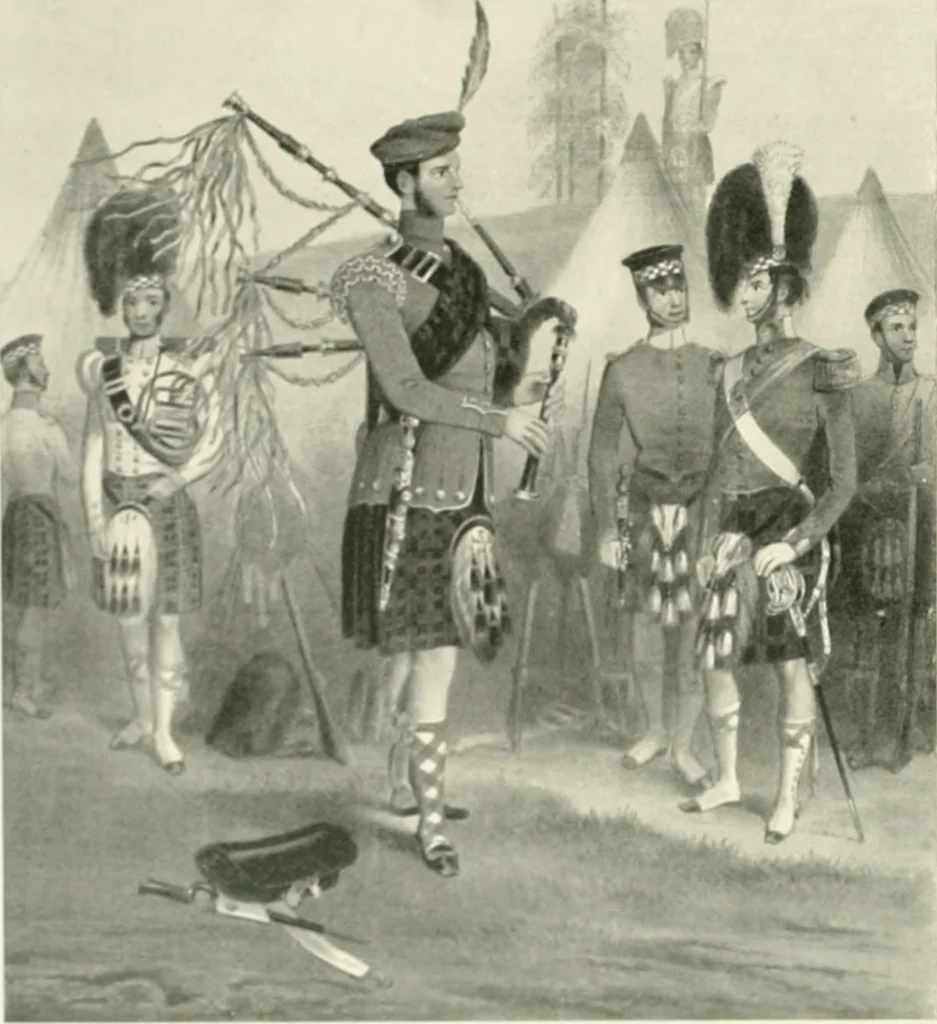 An illustration from British military prints, 1909, leaf 194