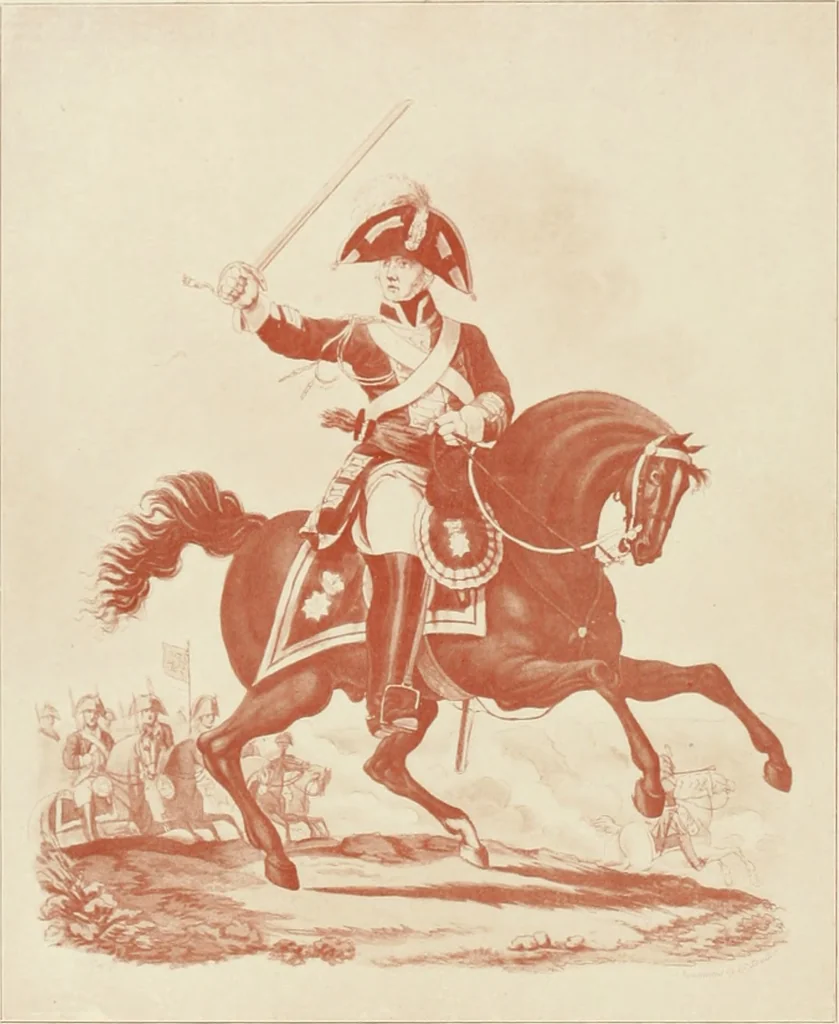 An illustration from British military prints, 1909, leaf 195