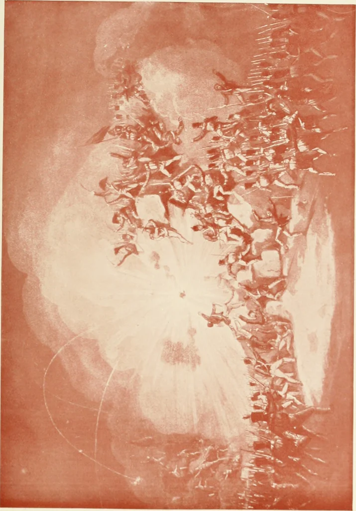 An illustration from British military prints, 1909, leaf 196