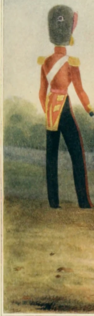 An illustration from British military prints, 1909, leaf 60