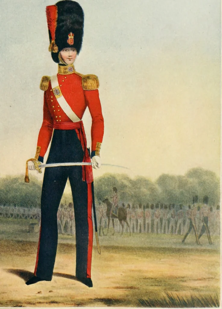 An illustration from British military prints, 1909, leaf 60