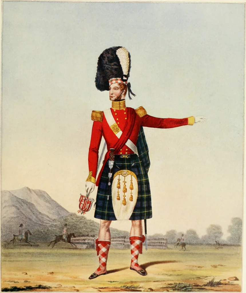 An illustration from British military prints, 1909, leaf 72
