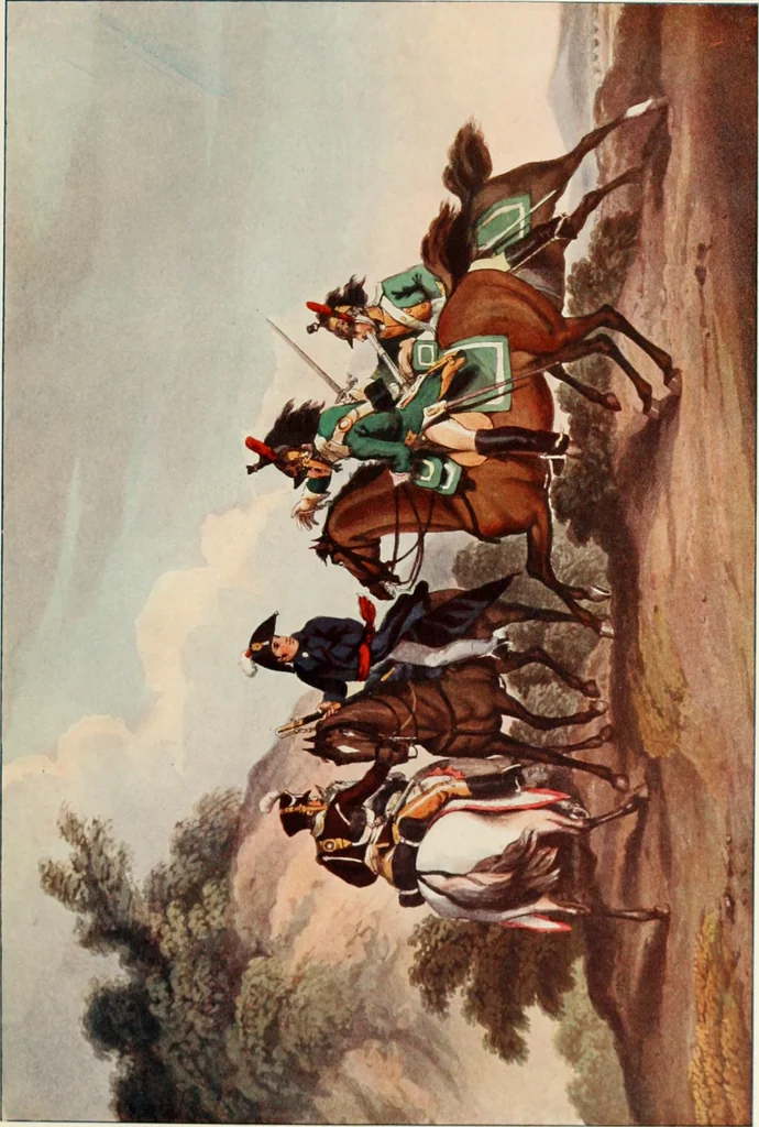 An illustration from British military prints, 1909, leaf 84