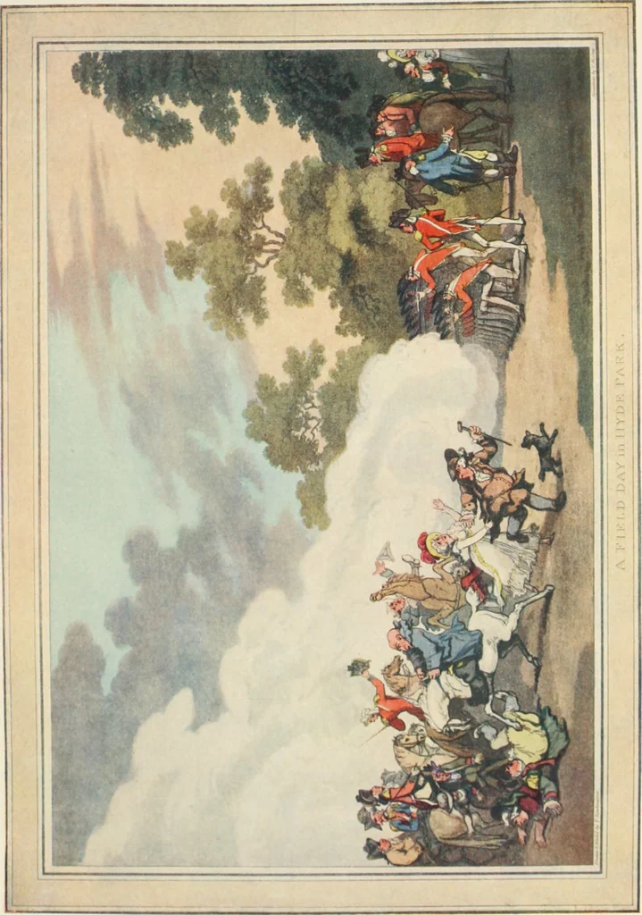 An illustration from British military prints, 1909, leaf 96