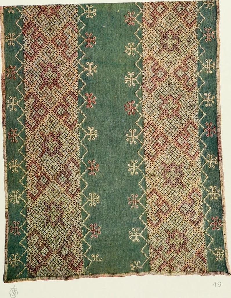 An illustration from Broderies des paysannes de Smolensk; Exécutées sous la direction de la Princesse Marie Ténichev, 1900, leaf 102