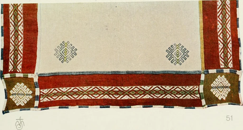 An illustration from Broderies des paysannes de Smolensk; Exécutées sous la direction de la Princesse Marie Ténichev, 1900, leaf 106