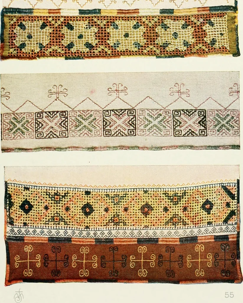 An illustration from Broderies des paysannes de Smolensk; Exécutées sous la direction de la Princesse Marie Ténichev, 1900, leaf 114