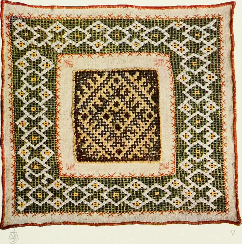 An illustration from Broderies des paysannes de Smolensk; Exécutées sous la direction de la Princesse Marie Ténichev, 1900, leaf 26