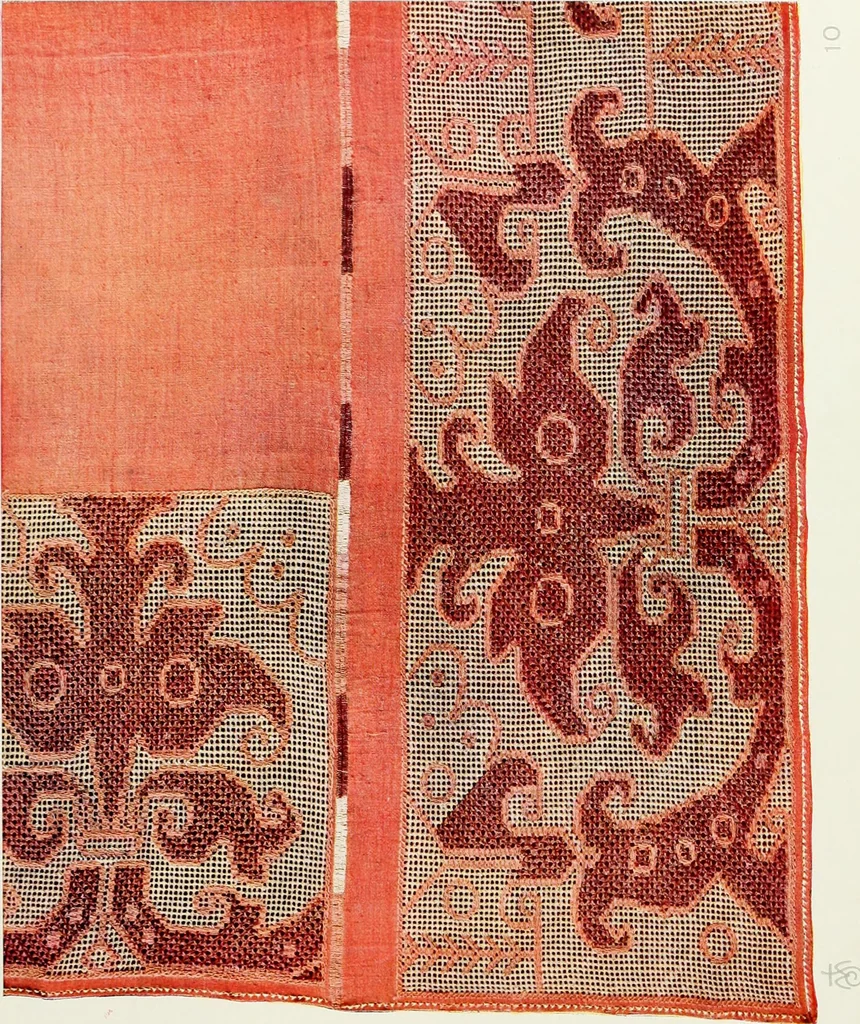 An illustration from Broderies des paysannes de Smolensk; Exécutées sous la direction de la Princesse Marie Ténichev, 1900, leaf 32