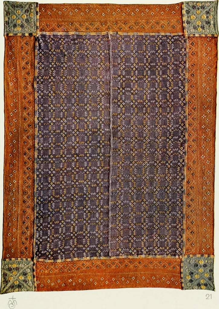 An illustration from Broderies des paysannes de Smolensk; Exécutées sous la direction de la Princesse Marie Ténichev, 1900, leaf 52