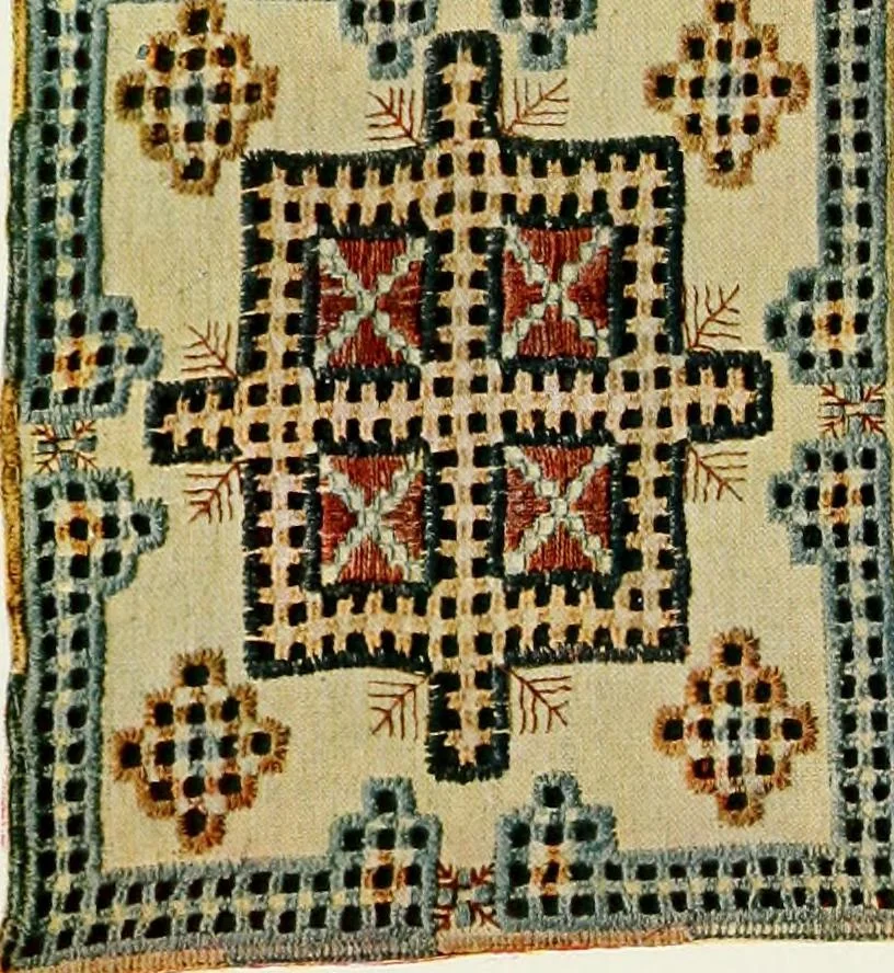 An illustration from Broderies des paysannes de Smolensk; Exécutées sous la direction de la Princesse Marie Ténichev, 1900, leaf 54