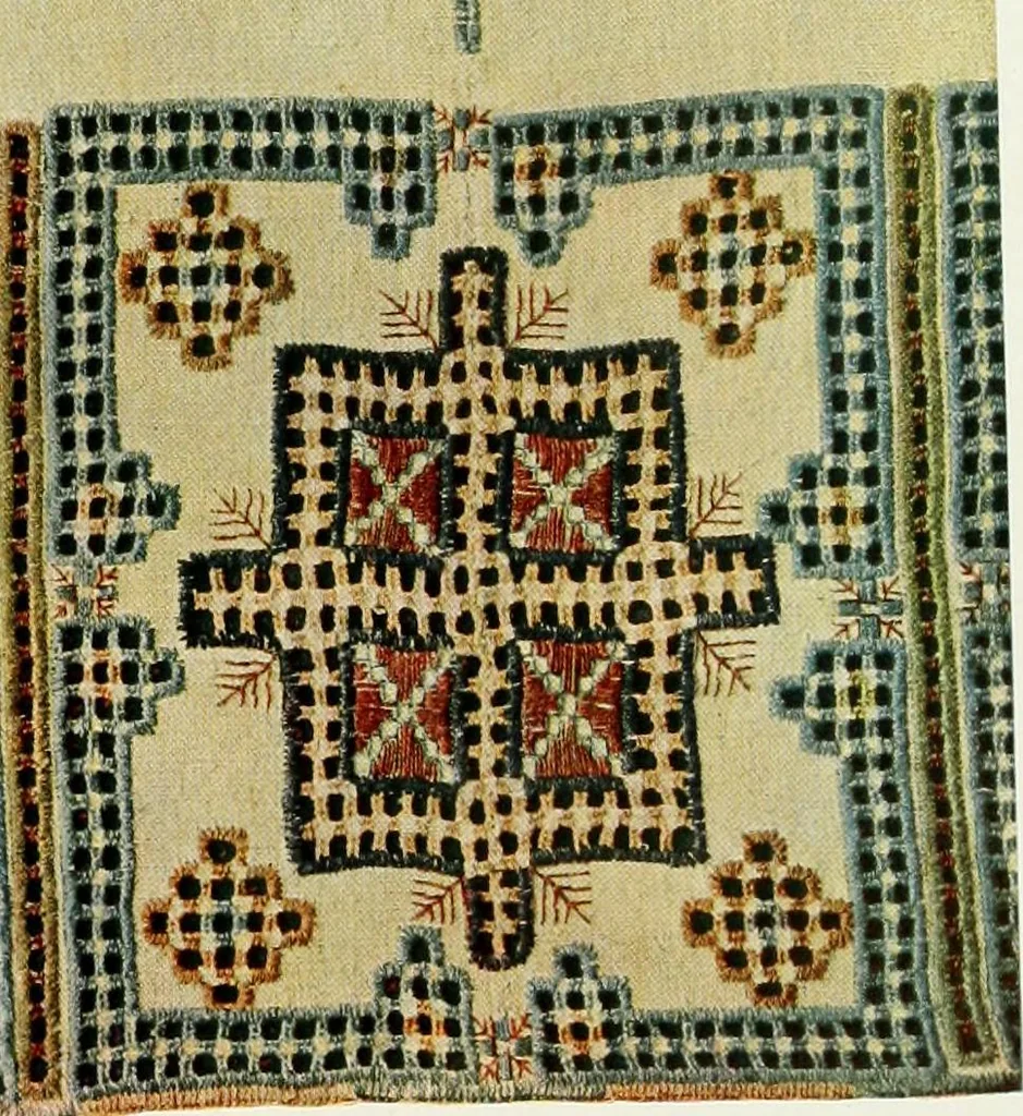 An illustration from Broderies des paysannes de Smolensk; Exécutées sous la direction de la Princesse Marie Ténichev, 1900, leaf 54