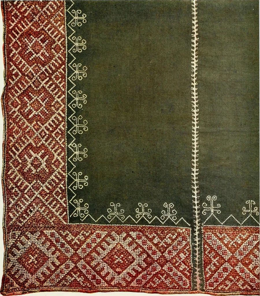 An illustration from Broderies des paysannes de Smolensk; Exécutées sous la direction de la Princesse Marie Ténichev, 1900, leaf 80