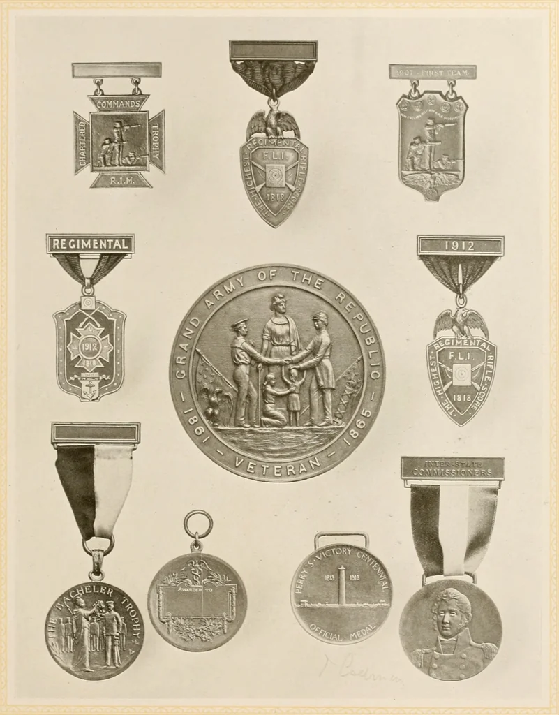 An illustration from Bronze memorials., 1916, leaf 34