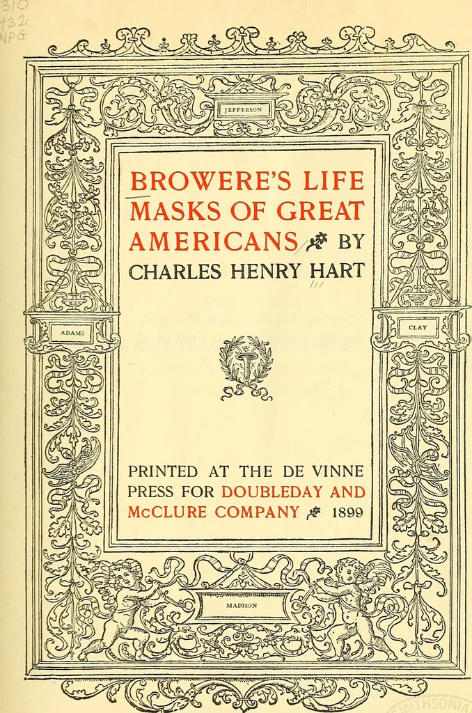 An illustration from Browere's life masks of great Americans, 1899, leaf 12