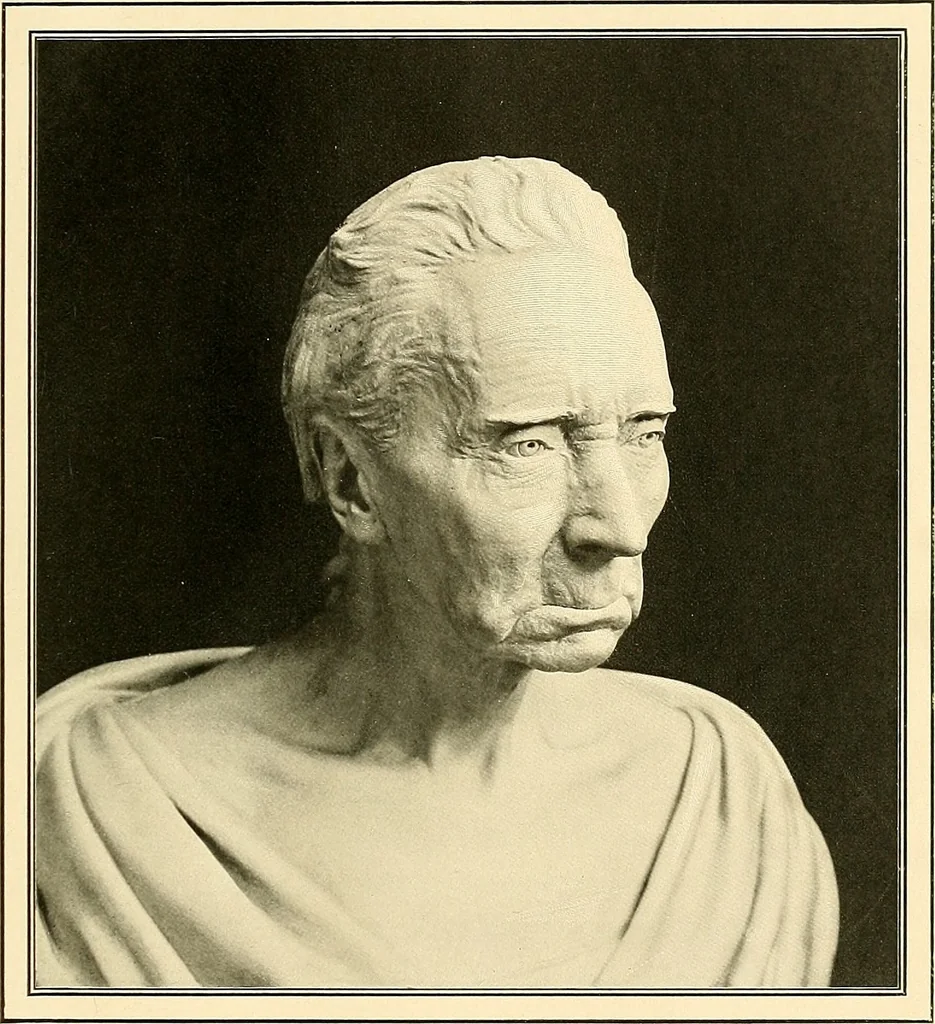 An illustration from Browere's life masks of great Americans, 1899, leaf 130