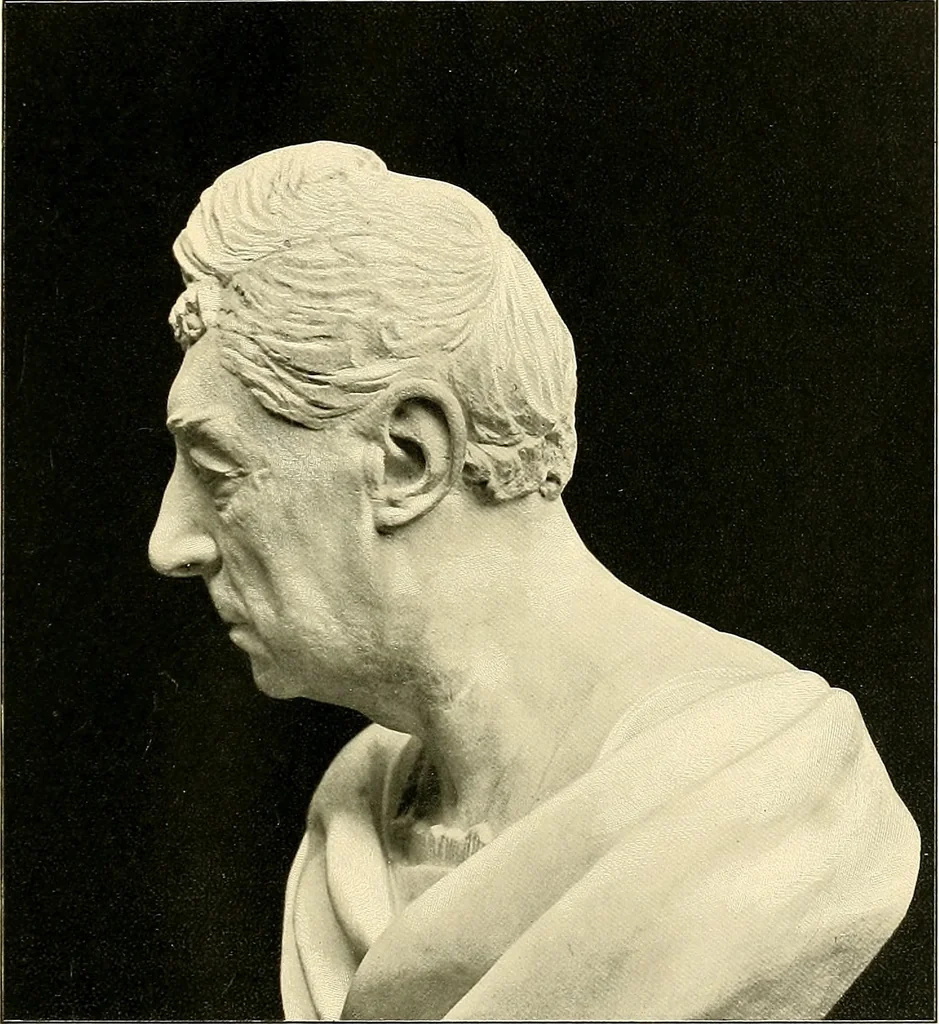 An illustration from Browere's life masks of great Americans, 1899, leaf 140