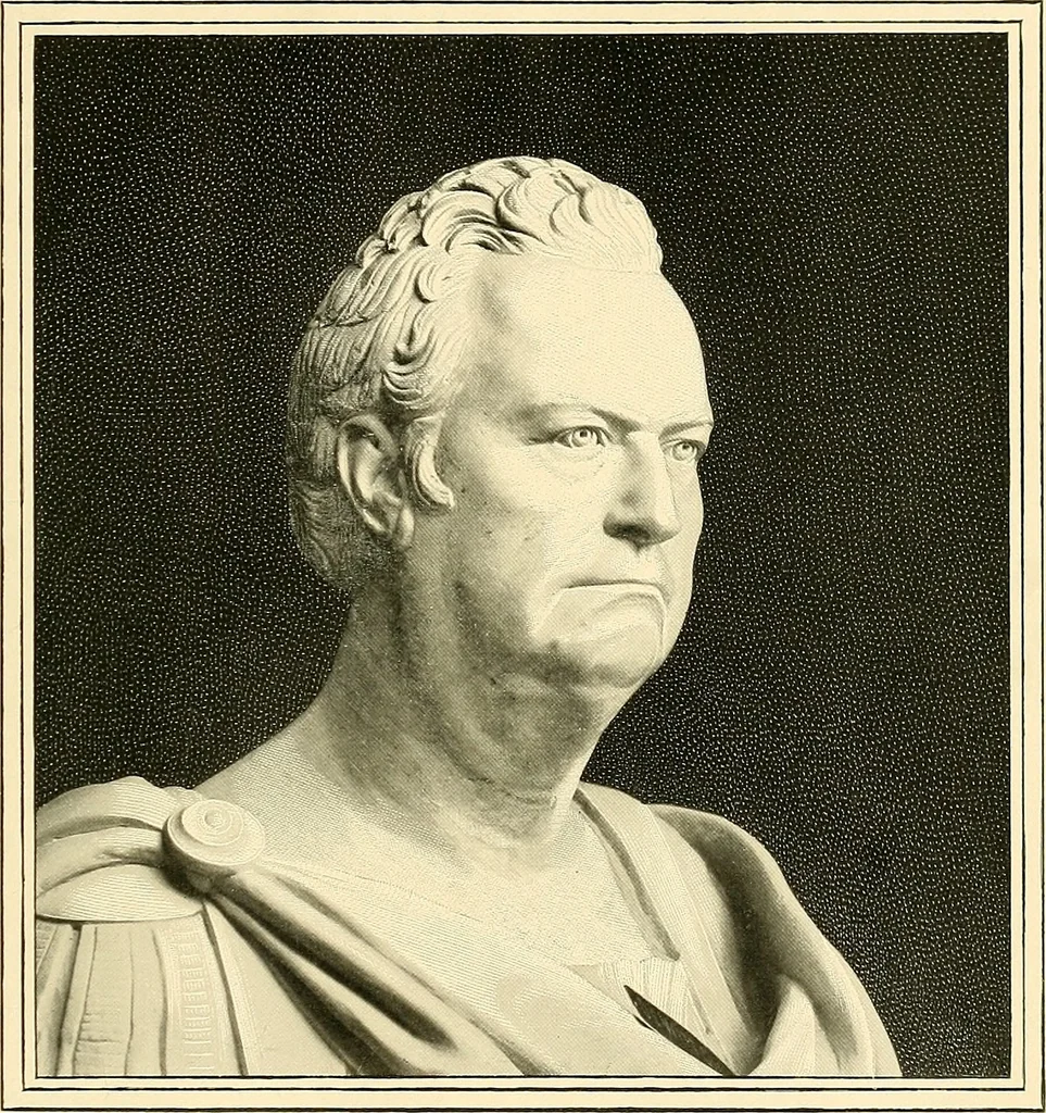 An illustration from Browere's life masks of great Americans, 1899, leaf 148